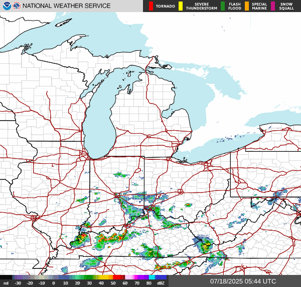 Weather radar map